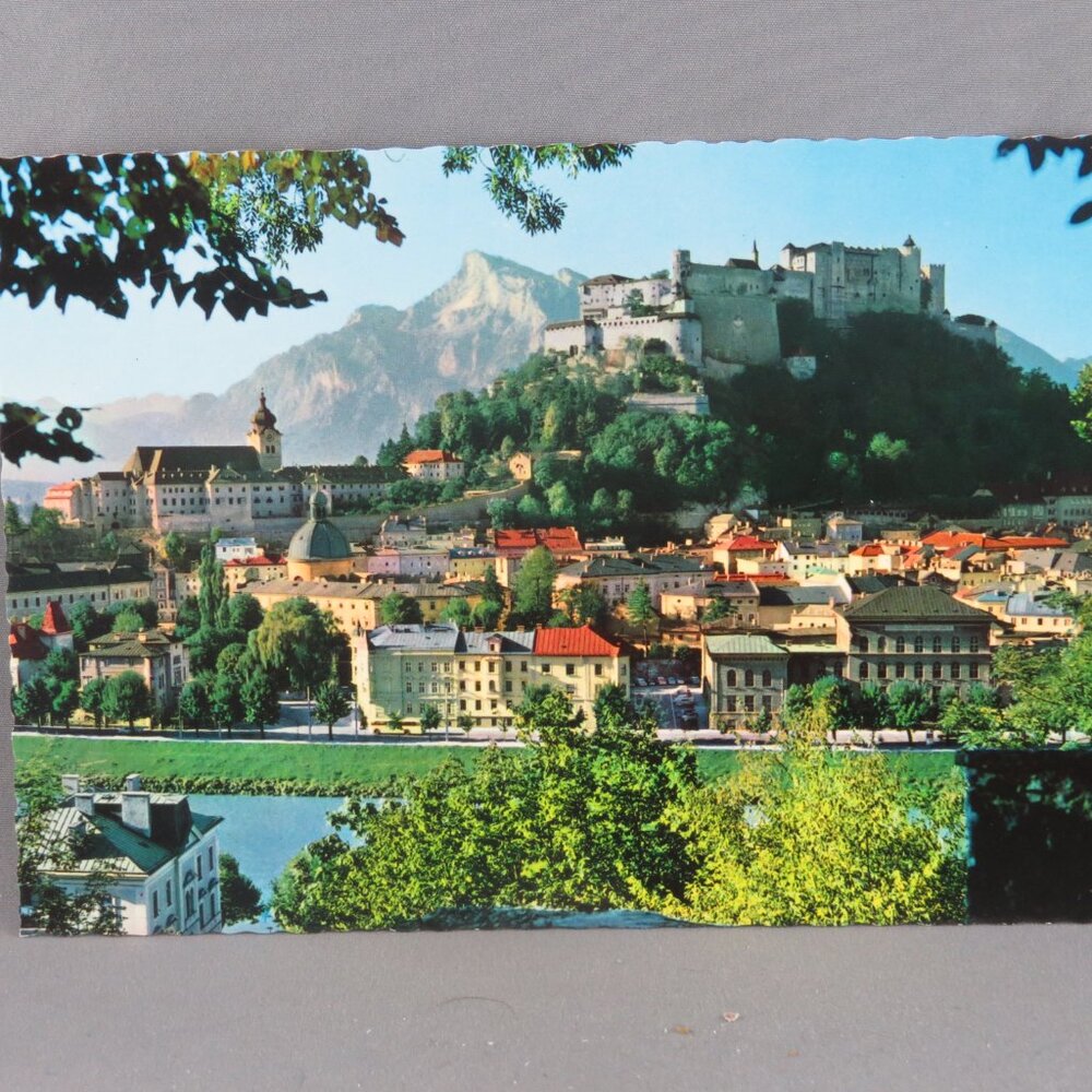 Vintage Postcard - Salzburg Fortress and Town - Montana